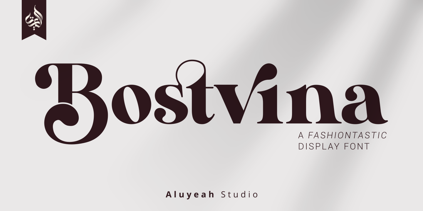 Пример шрифта Bostvina